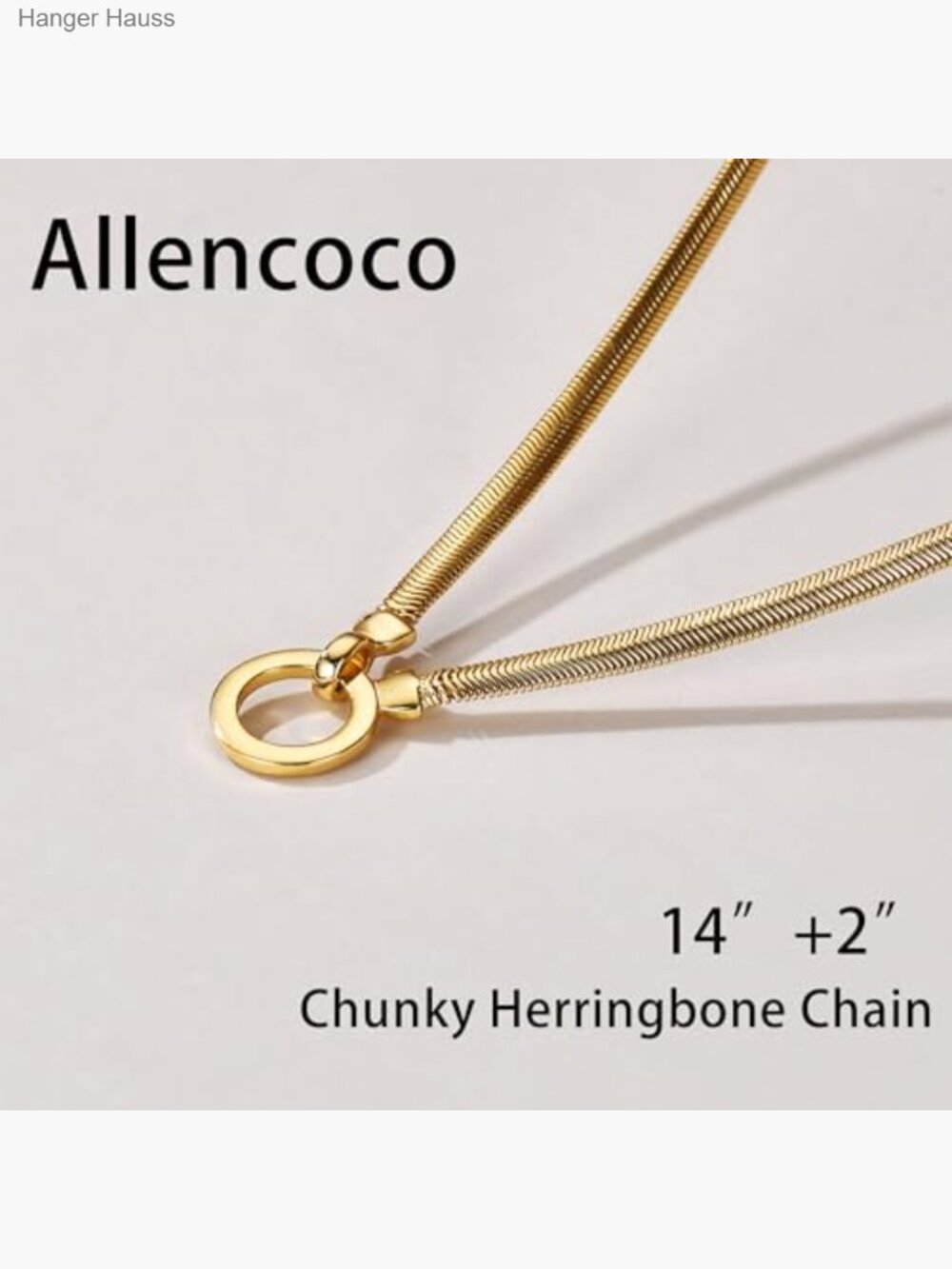 14k Gold Plated Interlocking Circle Heart Necklace for Women - Picture 4 of 7